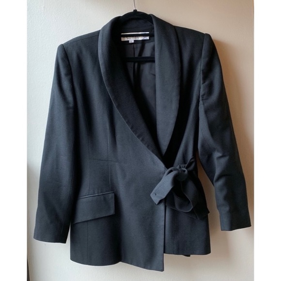 Renlyn Jackets & Blazers - Vintage Asymmetrical Tie-Front Blazer